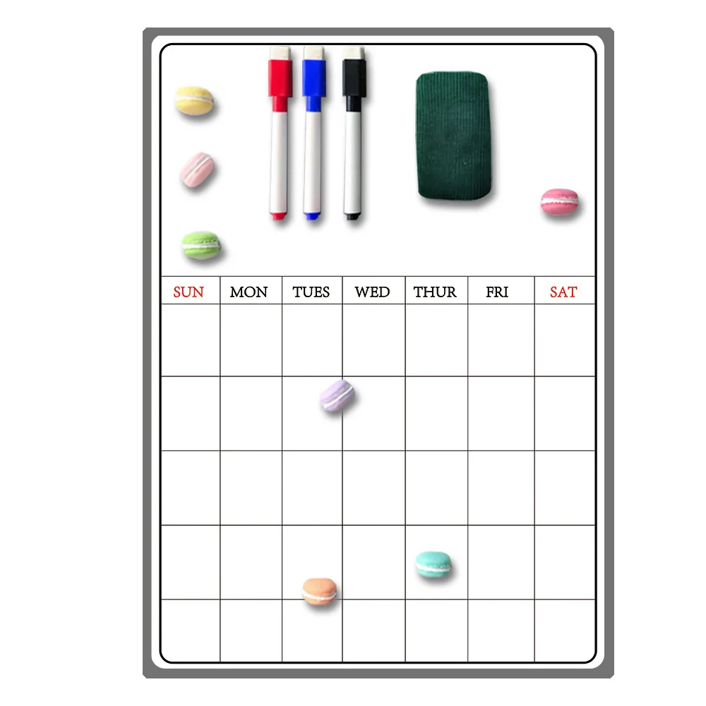 А3 Магнитная белая доска Еженедельный ежемесячный планировщик магнит на