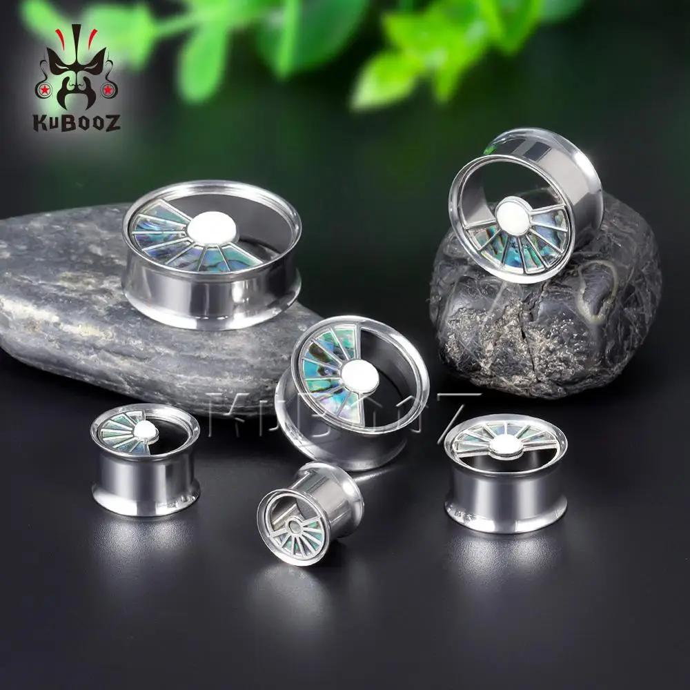 Оптовая цена веер из нержавеющей стали серебряного цвета пирсинг в уши туннели