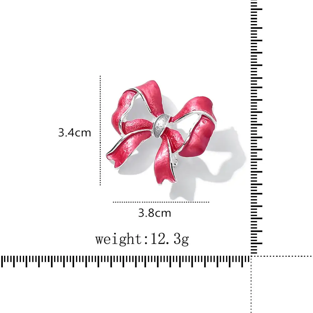 Cring Coco элегантные эмалевые красные Броши бант булавки женские ювелирные изделия