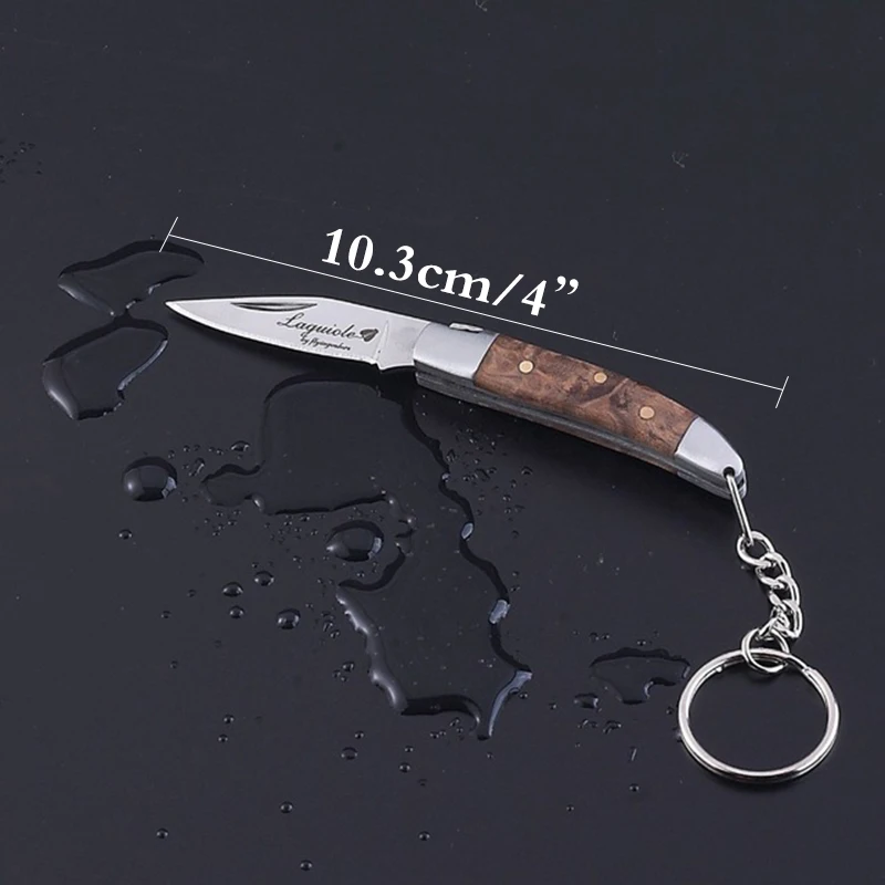 

Hot Pocket Knife Laguiole Style Classic Pocket Knife Stainless Steel Perfect Key Chain Wooden Handles Mini Folding Knife