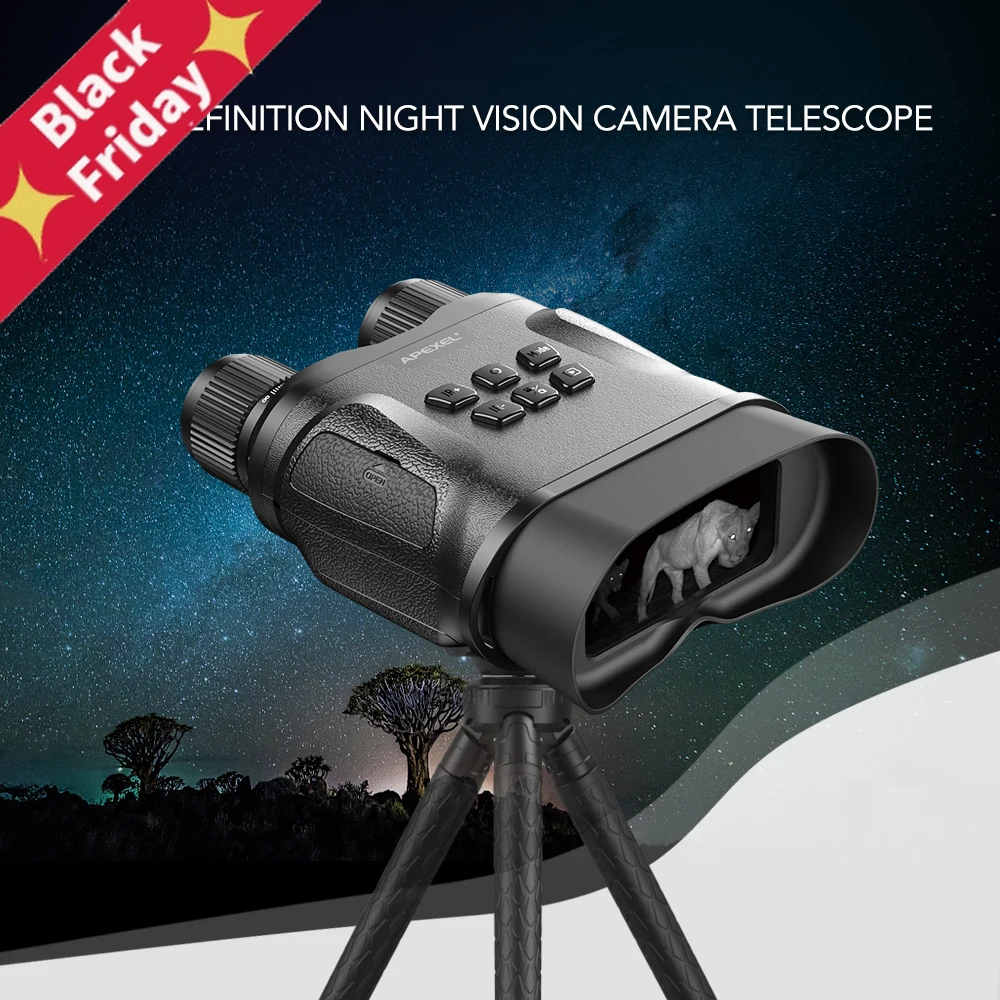 Цифровой телескоп ночного видения APEXEL 4X 1080P бинокль зум прицел HD