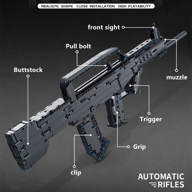 Modiker 1133 + шт Моделирование 95 механическое оружие строительные блоки игрушка