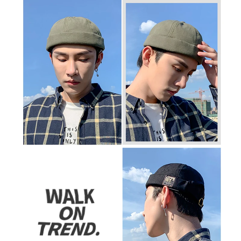 Винтажная шапка Docker мужская дышащая хлопковая регулируемая | Аксессуары для