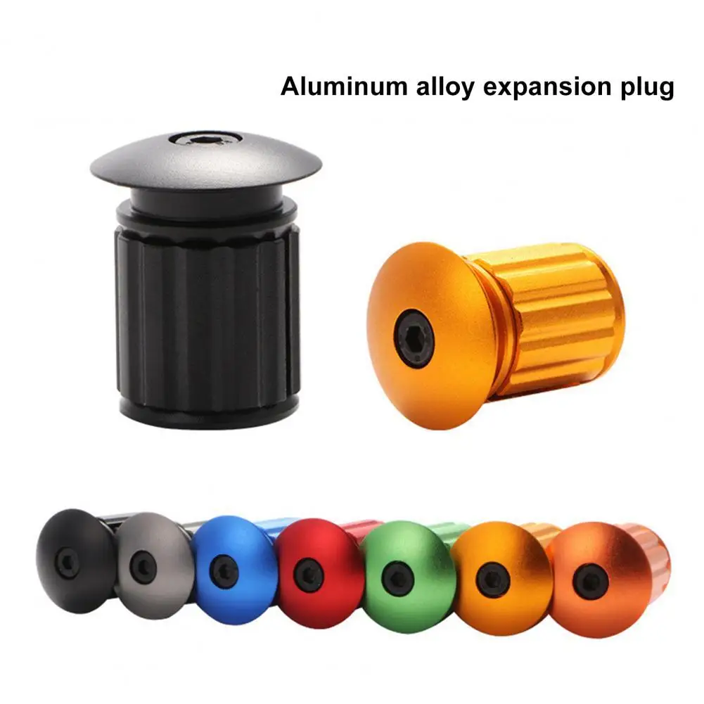 

1 Pair Bike Plug Replacement Thread Solid Color Easy Install Practical Expansion Grip Road Bike Caps for MTB