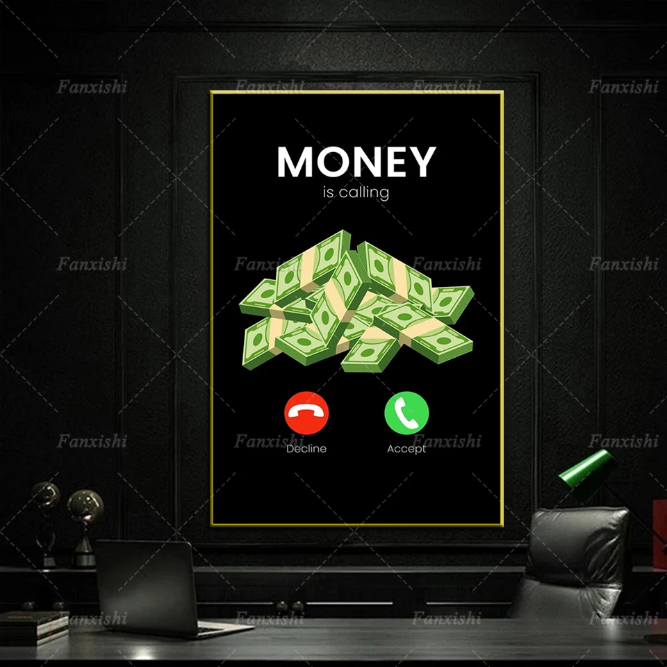

Make Money Not Friends Inspirational Quote Painting Posters And Prints Modern Motivational Wall Art Canvas Pictures Office Decor