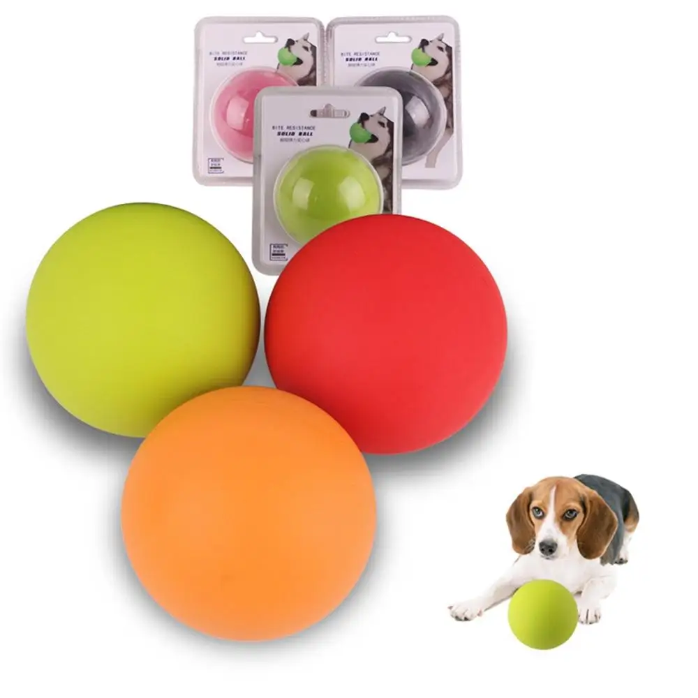 

Dog Chew Rubber Ball Bite Resistant Indestructible Solid Bouncy Balls Pet Interactive Molar Toy Puppy Biting Tough Strong Ball