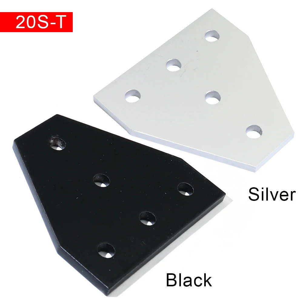 

10pcs 5 Hole 90 Degree Joint Board Plate Corner Angle Bracket Connection Joint Strip for 2020 Aluminum Profile 3D Printer Frame