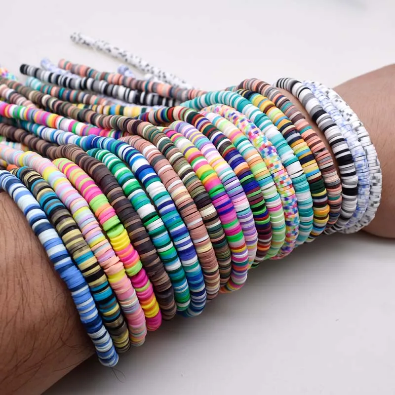 6mm DIY Jewelry Findings Clay Beads for Making Mix Color Design Bracelet Boho Necklace Spacer Colour Disk | Украшения и