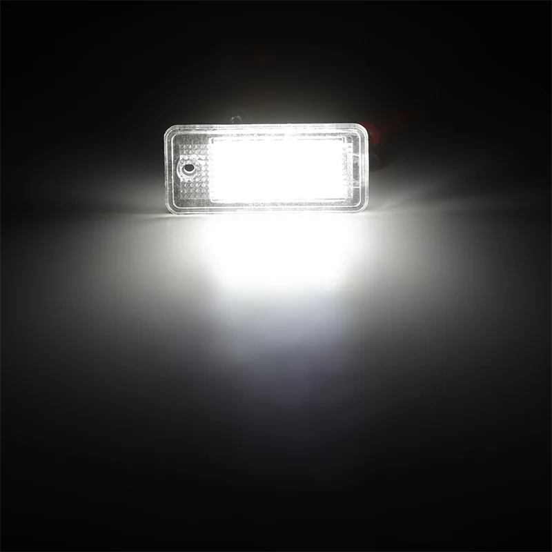 2pcs For Audi 18 LED License Number Plate Light Lamp For Audi A3 S3 A4 S4 B6 A6 S6 A8 S8 Q7 Car Lamp images - 6