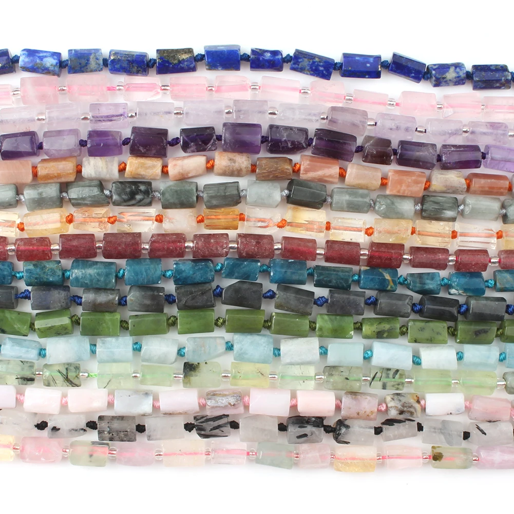 Бусины из нефрита натурального лазурита кварца аквамарина бусины в форме