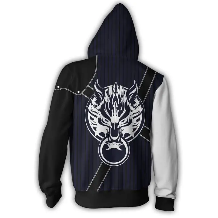 Толстовка с капюшоном финальной фантазии костюм для косплея свитшоты черные