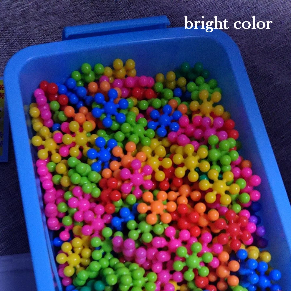 Bloques de interconexi&oacute;n 3D para ni&ntilde;os, 600 unids/caja, bloques de construcci&oacute;n, tabletas de ciruela, juguetes de escritorio DIY-5