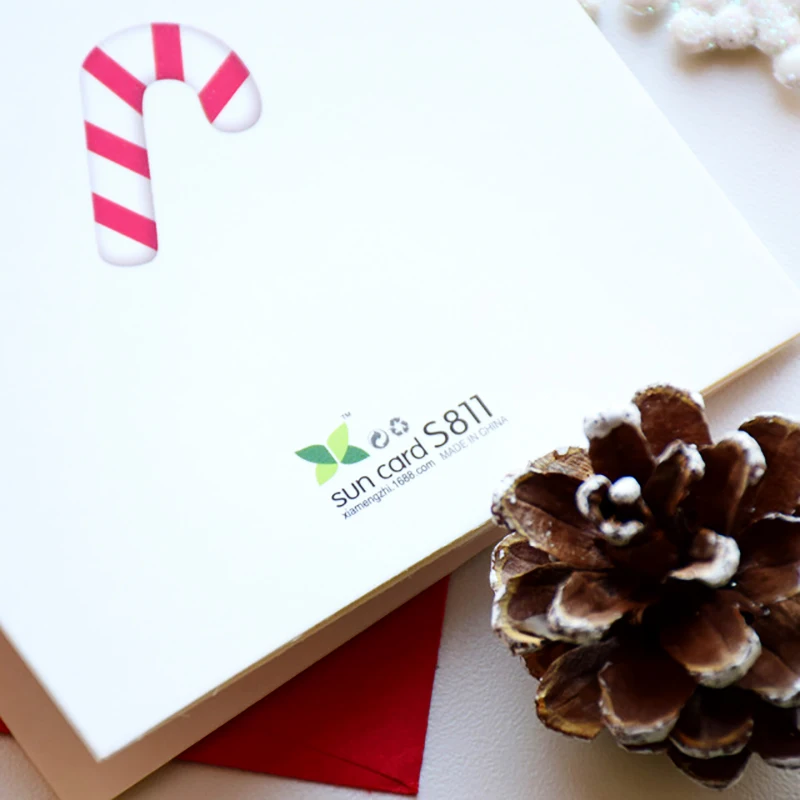 12 шт. милые мини поздравительные открытки креативная Рождественская елка