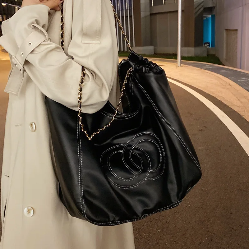 

Large Bag Women's Large Capacity 2021 New Fashion Ladies Chain Shoulder Bag Autumn and Winter All-match High-end Casual Tote Bag