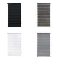 day night zebra roller blind double translucent or blackout vision curtains for window and door with install accessories