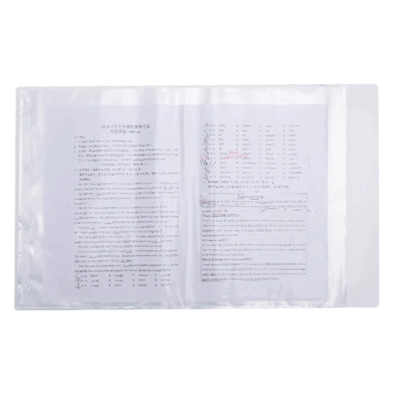 Многоразовая пластиковая прозрачная папка для документов A3 на 20/30/40 страниц