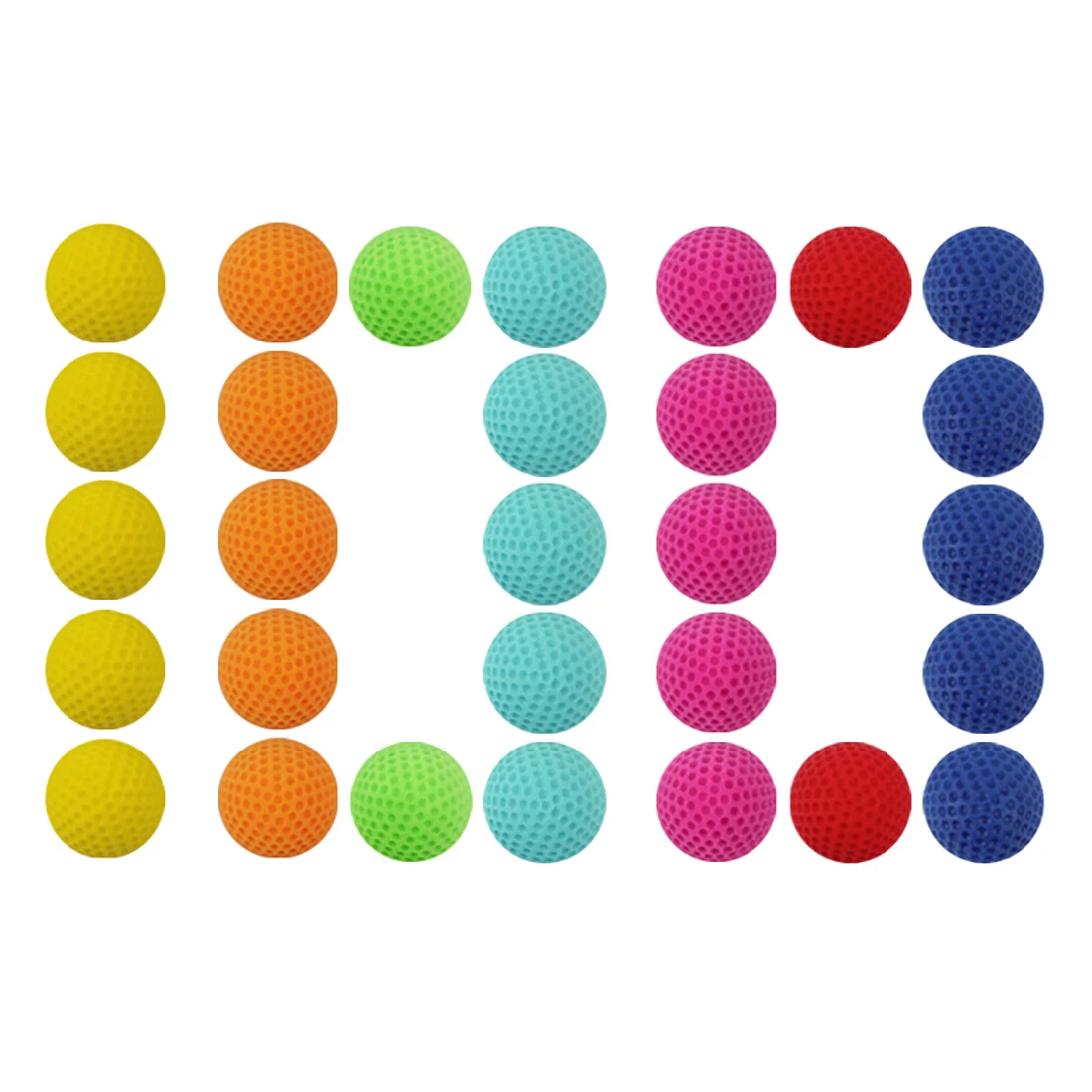 100pcs Round Refill Foam Seven Color Mixed Bullet Balls Compatible For XVIII-6000/MXVI-4000/MXVII-10K Apollo Toy Boys Gift | Игрушки и