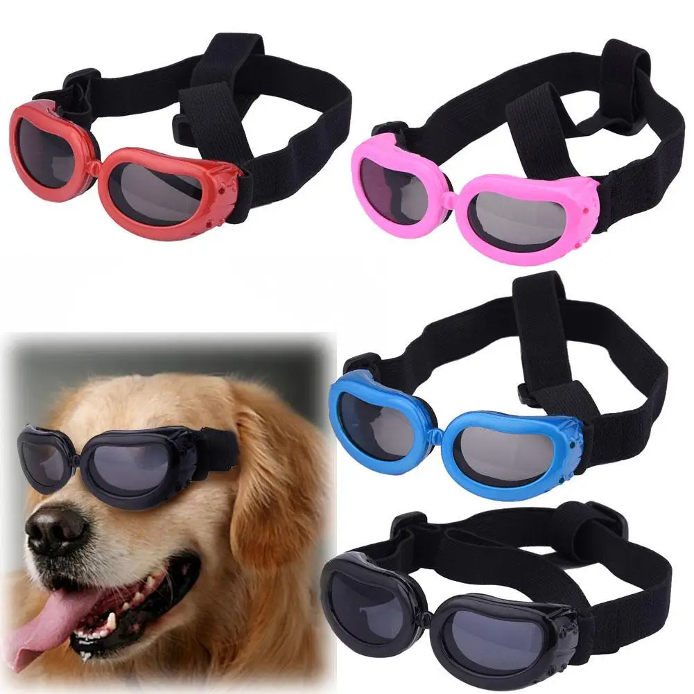 

1PC Colorful Small Dog Sunglasses Windproof Anti-Fog Goggles Adjustable Strap Pet Sunglasses UV Protection Dog Accessories