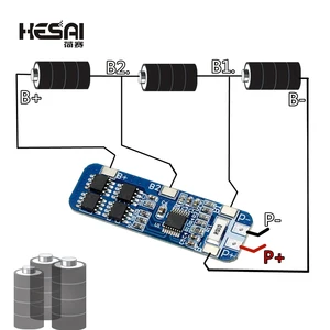 Модуль защитной платы зарядного устройства для литиевого аккумулятора 3S 10 А 12 В для 3 шт. литий-ионных аккумуляторов 18650 BMS 10,8 В 11,1 В 12,6 в