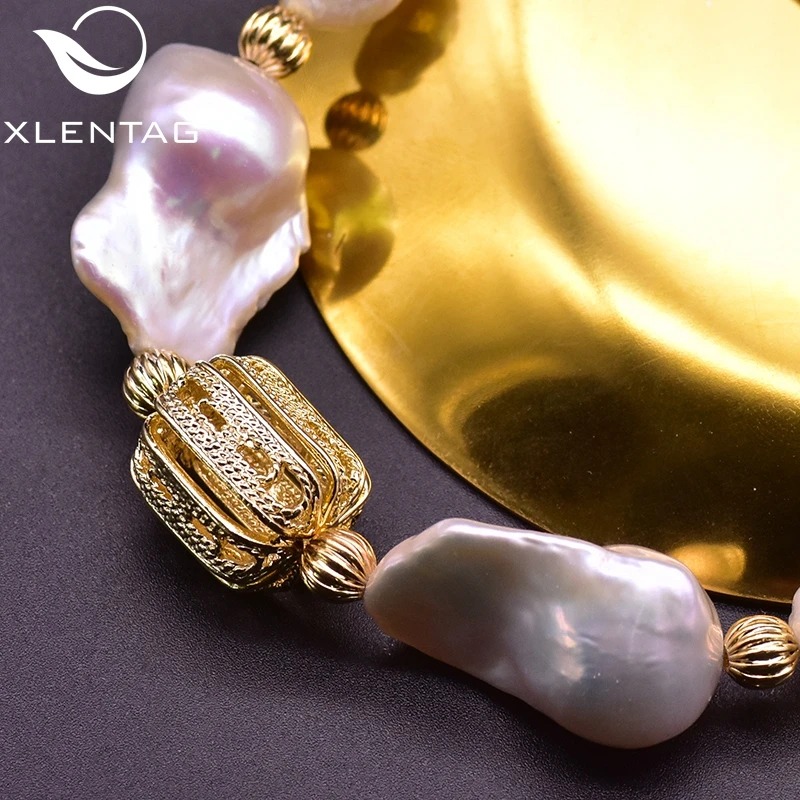 XlentAg натуральный белый барочный жемчуг браслет галактика угол юбилей любовь для