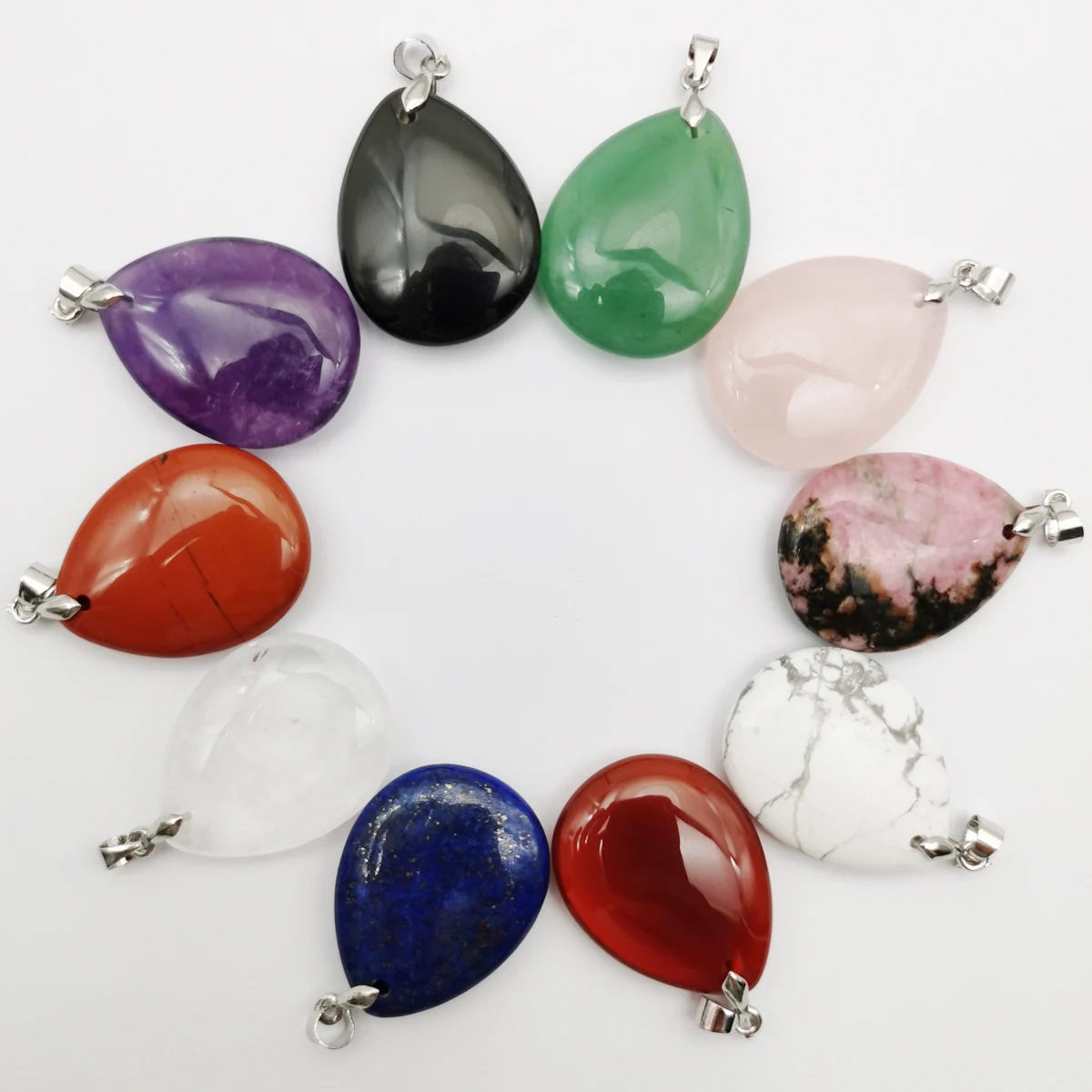 Натуральный кристалл авантюрин лазурит родонит Howlite искусственная капля