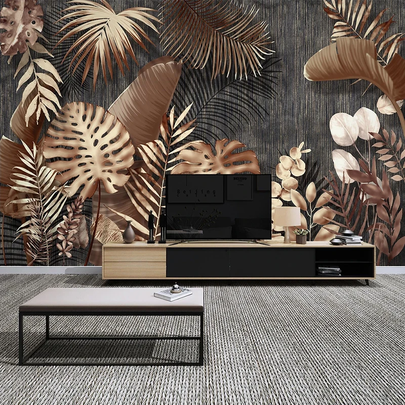 3D настенные фрески на заказ настенная бумага в стиле ретро банановый лист фон для