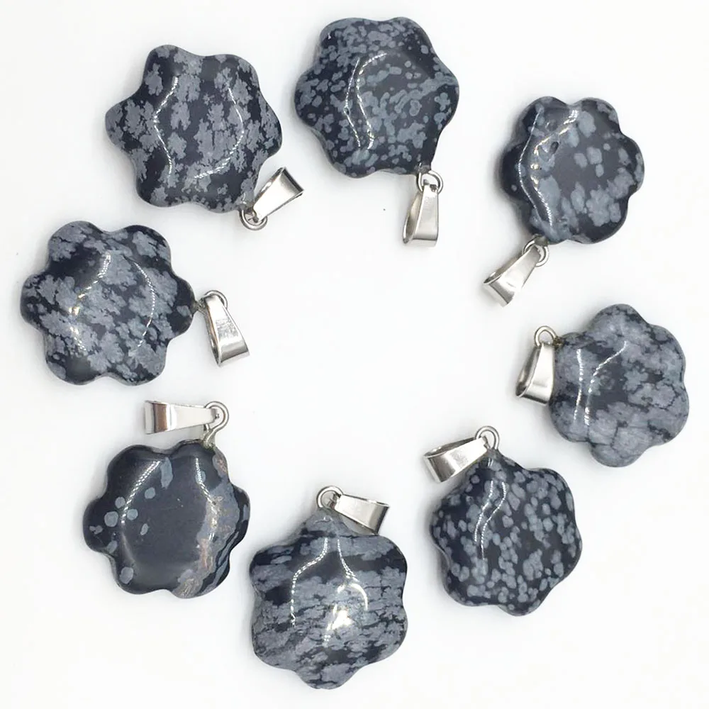 

1Pcs fashion mixed Black and white points natural stone pendant charms pendants Necklaces for DIY accessories making
