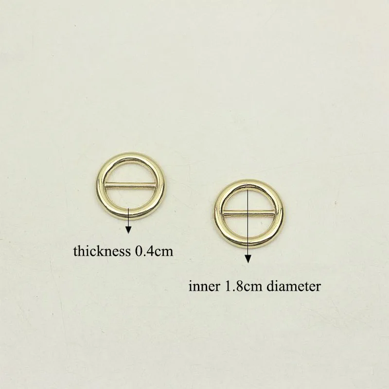 30Pcs 18mm Metal Round Tri-glide Buckles Scarf Slider for Waist Belt Buckle Decoration Hardware Supply Mixed Color