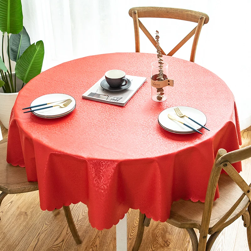 

Праздничная скатерть, однотонная круглая скатерть для стола, украшение для дома, банкетная Декоративная скатерть для ресторана