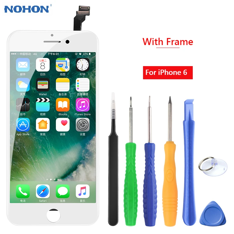 Оригинальный ЖК дисплей NOHON для iPhone 6 6S сменный 7 8 в сборе дигитайзер 3D Touch AAAA +