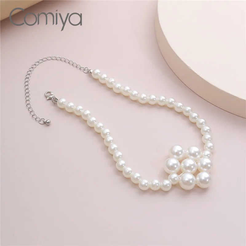 Ожерелье Comiya с большим кулоном в виде цветка акриловые бусины аксессуары Collare