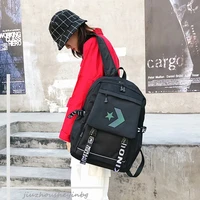 large capacity women laptop backpack personalized casual storage men schoolbag korean hip hop laser reflective unisex rucksack
