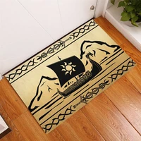 viking ship special gold 3d all over printed doormat non slip door floor mats decor porch doormat