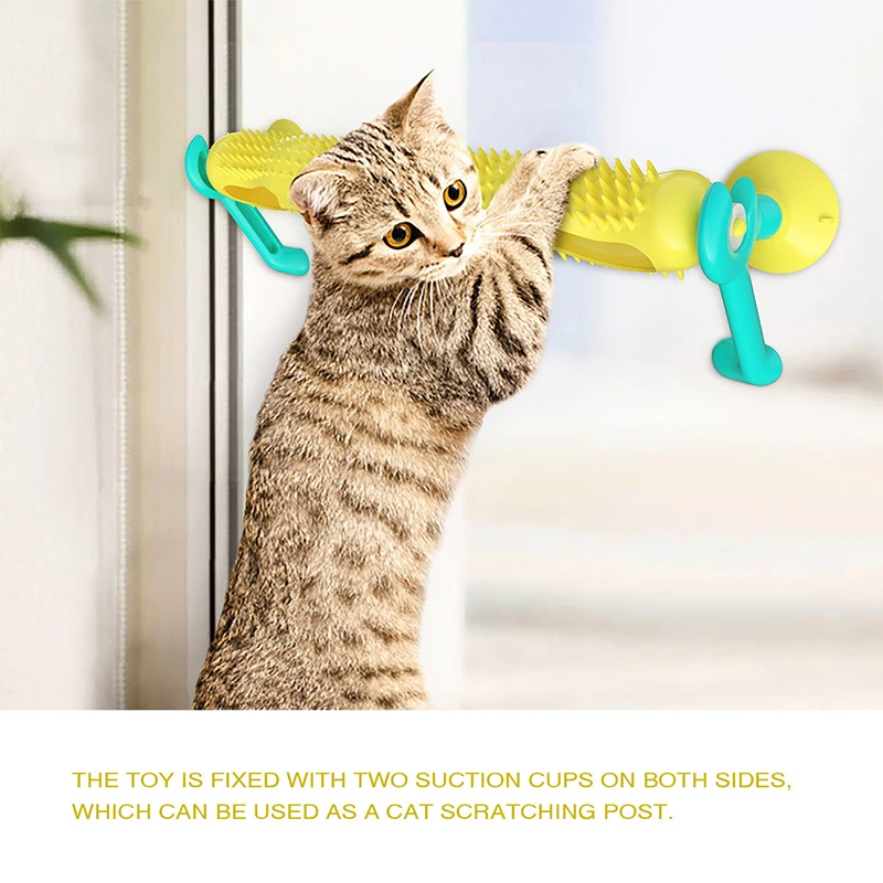

Cat Track Ball Toy with Sucker Luminous Massage Interactive Game with Bell Ball Window Suction Cup Trackball Pet Toys