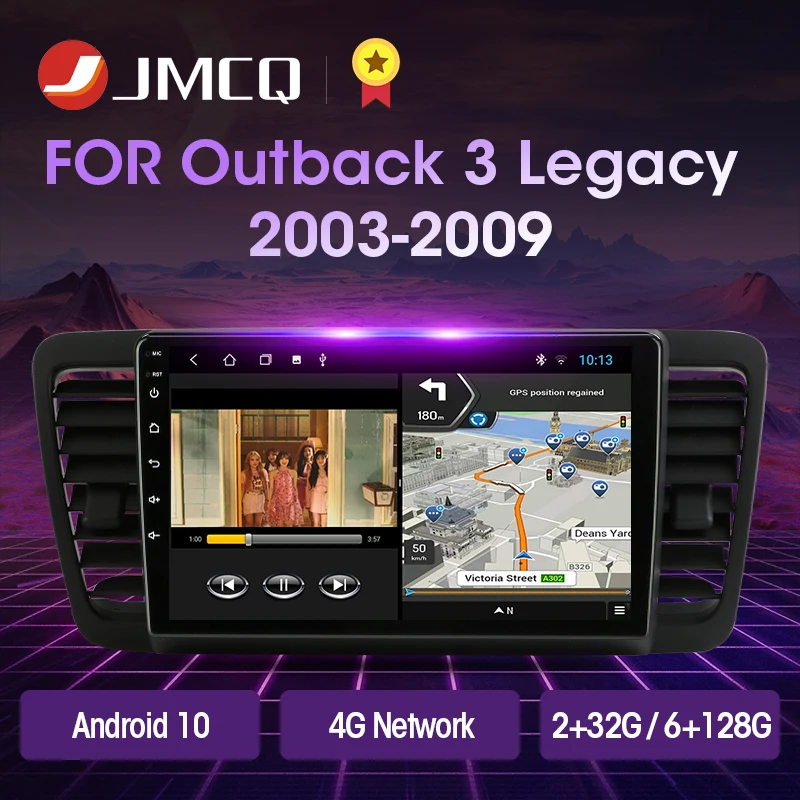 

Автомагнитола JMCQ, 2 din, 2 + 32 дюйма, Android 10, 4G +, Wi-Fi, мультимедийный видеоплеер для Subaru Outback 3 Legacy 4, 2004-2009, GPS, навигация, 2 din