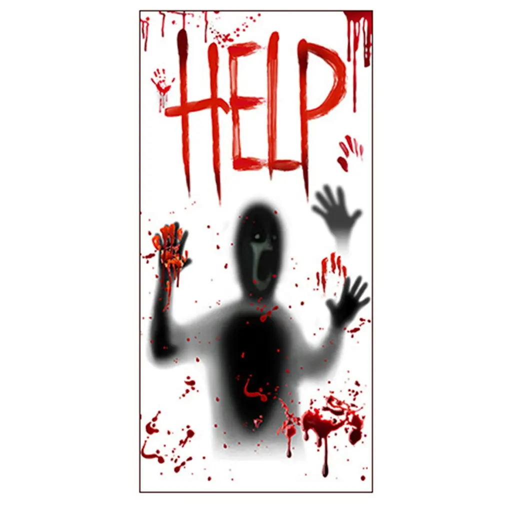 

Sticker Halloween Horror Monster Door Post High Definition Printing Holiday Style Design For Outdoor