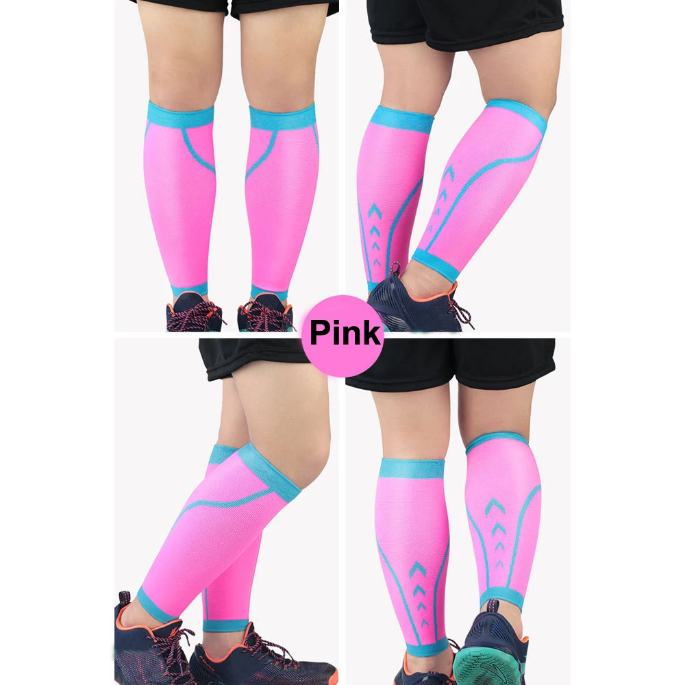 Pink 1 шт. Компрессионные носки для голени и голени, обезболивающие голени для мужчин, женщин и бегунов - Цвет: Pink
