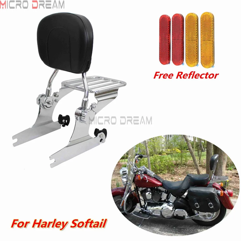 Мотоциклы Регулируемый пассажирских Сисси Бар хром задний Чемодан стойки спинки