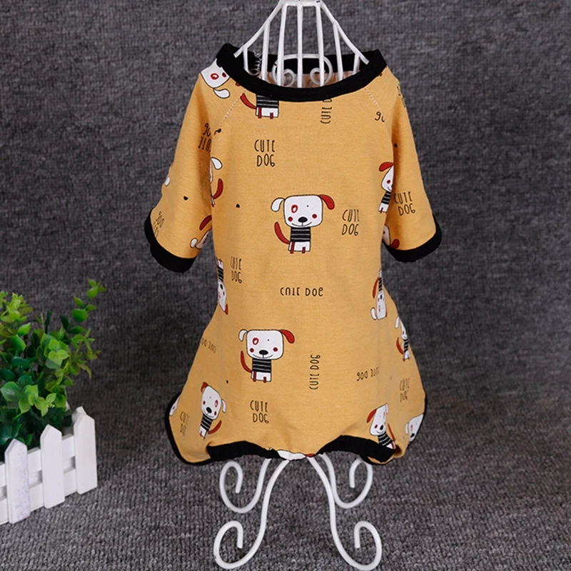 Пижама для собак милый щенок кошка одежда комбинезон удобный весна осень с