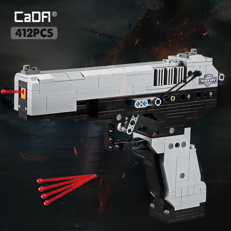 Пистолет Cada Desert Eagle MK23 пистолет Uzi Submachine Gun военный строительный блок Ww2