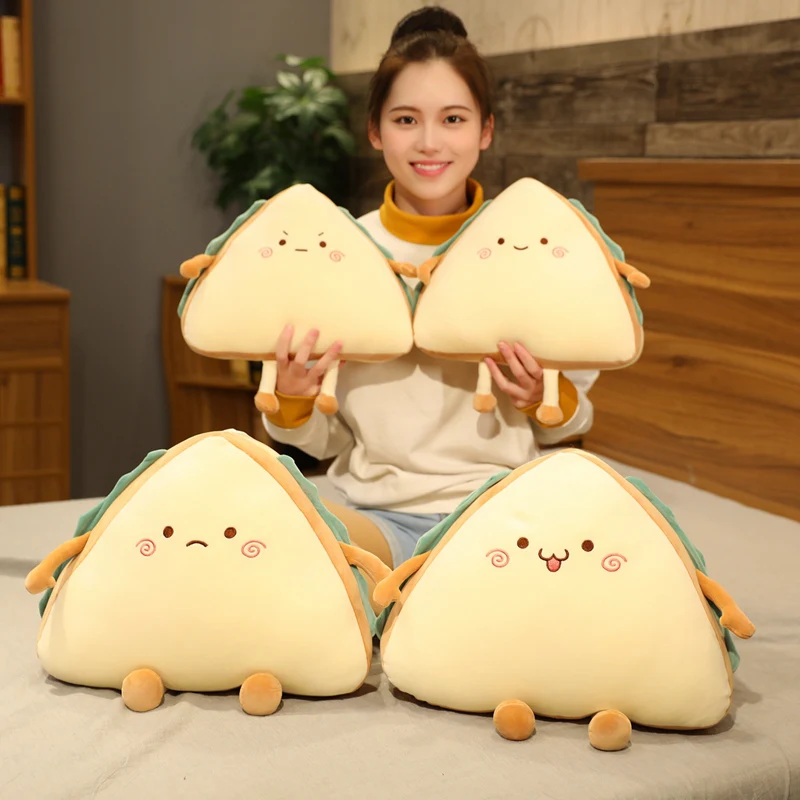 

40cmSimulation Food Sandwich Cake Plush Toy Cute Bread Stuffed Doll Soft Nap Sleep Pillow Sofa Bed Cushion Creative BirthdayGift