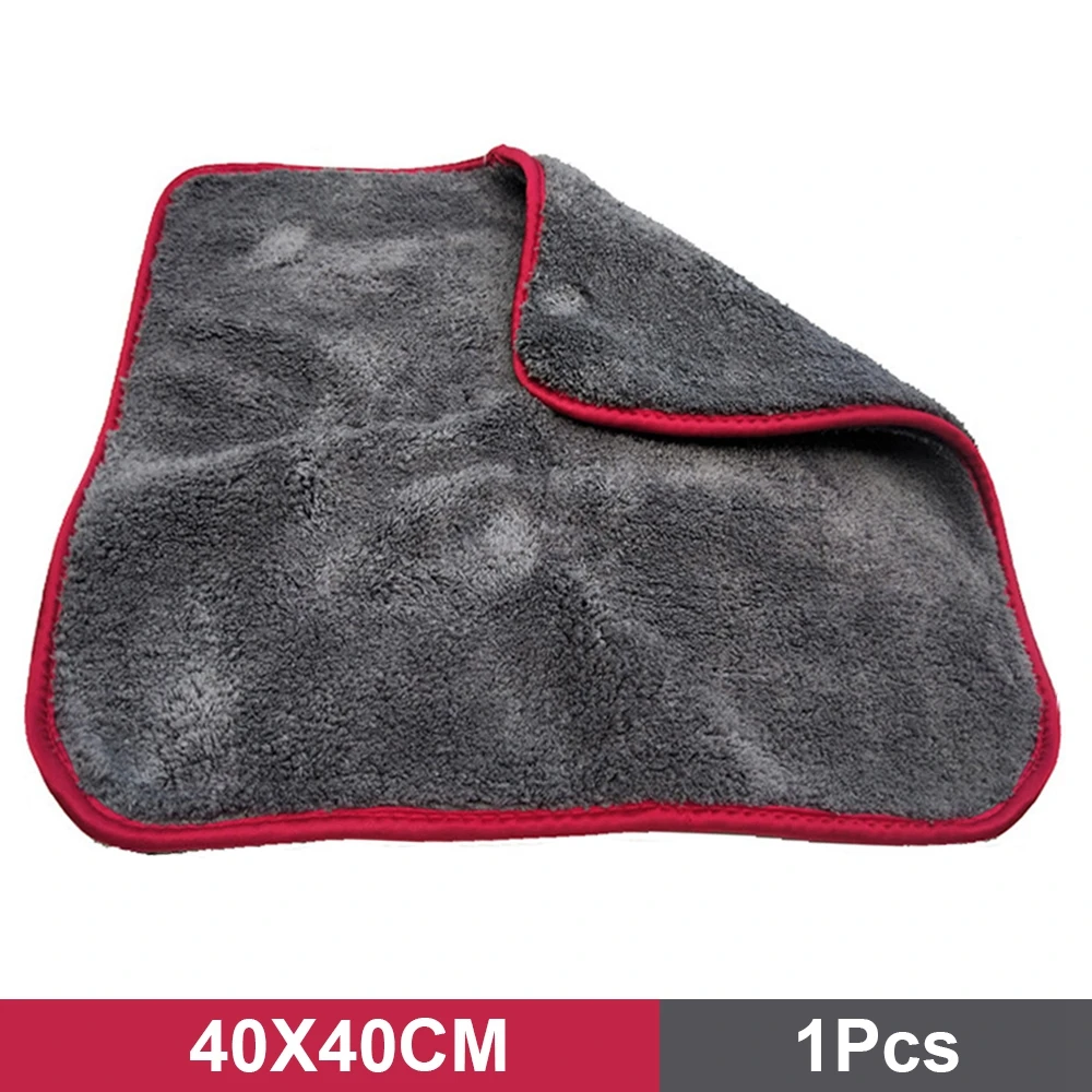 

Полотенце для мытья автомобиля, толстое полотенце из микрофибры для полировки и сушки автомобиля, абсорбирующая ткань из микрофибры и кора...