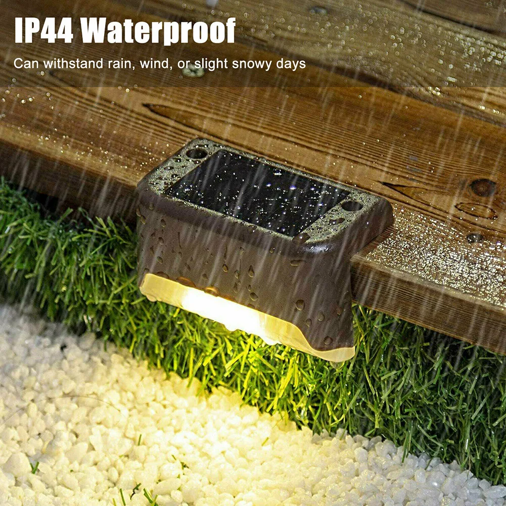 

4/8pcs Outdoor Solar LED Deck Lights Waterproof Lamp for Garden Patio Pathway Stairs Step Fence PLDI889