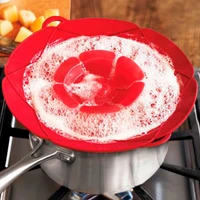 silicone lid spill stopper cover for pot pan kitchen accessories cooking tools flower cookware home kitchen accessories gadgets