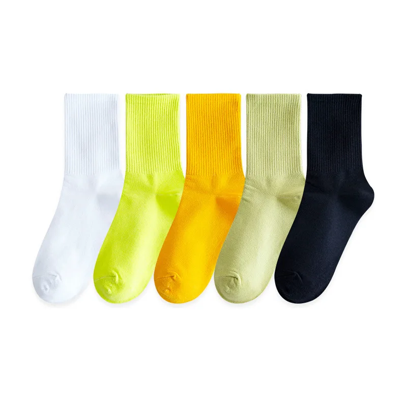 Women socks cotton 10 pairs Casual Kawaii Socks Novelty Cute Socks Candy Colors Fun Happy Socks  Girl Gift