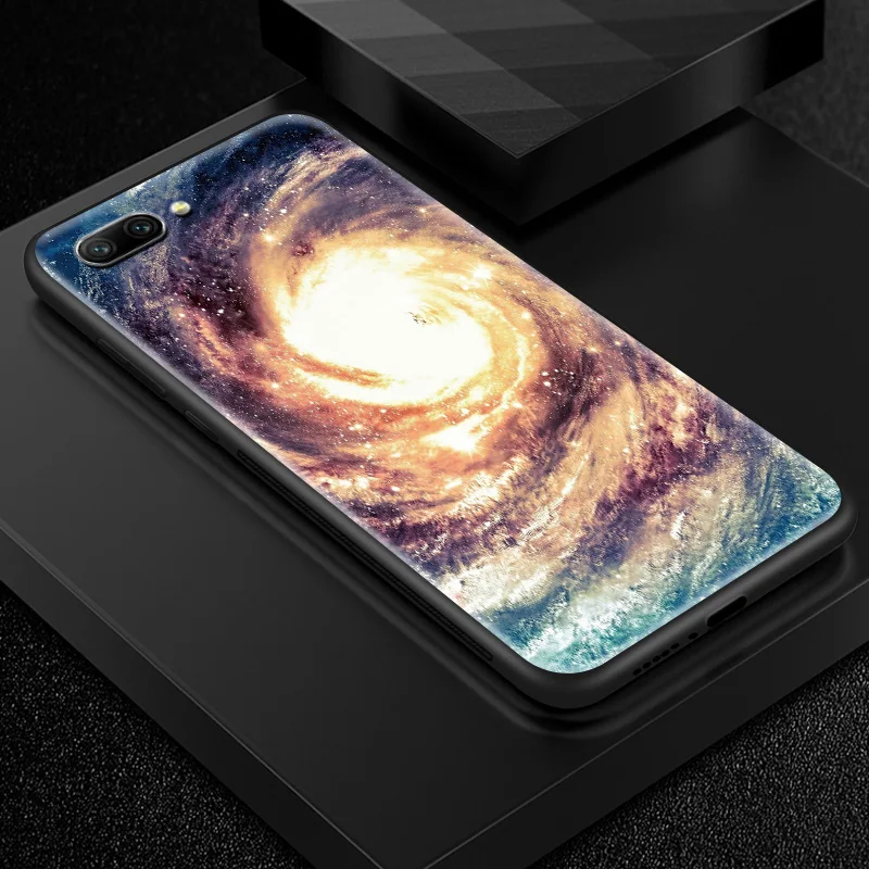 Чехол из закаленного стекла для huawei Enjoy 9s Honor 7A Pro 7C 7X 8A 8X9 10 Lite Magic 2 Play mate 20 Pro Nova2 3 4 Design Sky shell - Цвет: W343