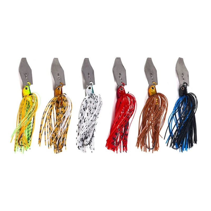 

A5KC 6 Pcs/Set 10cm 11g Artificial Buzzbait Fishing Lures Chatterbait Blade Crankbait Spinner Bait Fishing Accessories Tackle