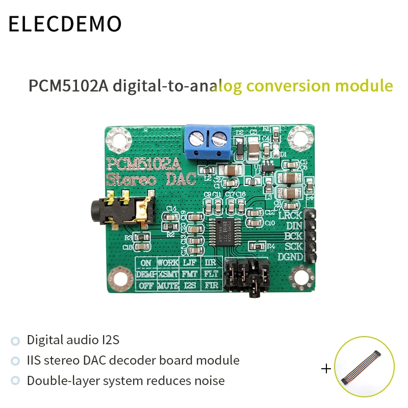 PCM5102A Module Digital Audio I2S IIS Stereo DCA Decoder Board Module Digital to Analog Converter Audio board ads1232 module 24 bit adc module high precision analog to digital conversion module ads1232ipw