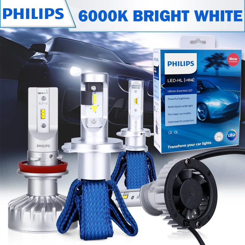 Philips Ultinon H4 H7 светодиодный автомобилей головной светильник лампы H8 H11 H16 HB3 HB4 HIR2 9005