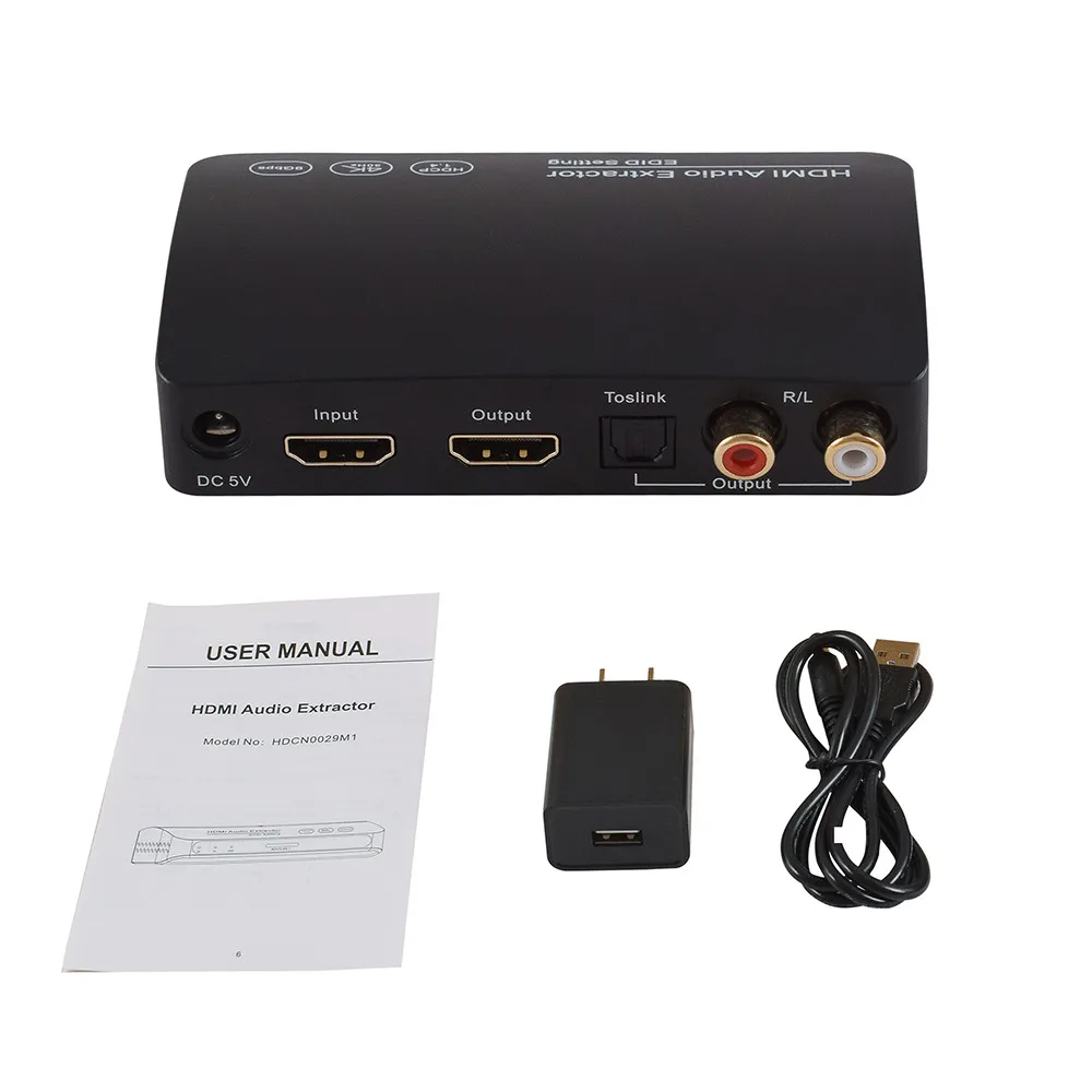 Аудио экстрактор конвертер 1080 CH разделитель Spdif P/4K стерео аналоговый HDMI